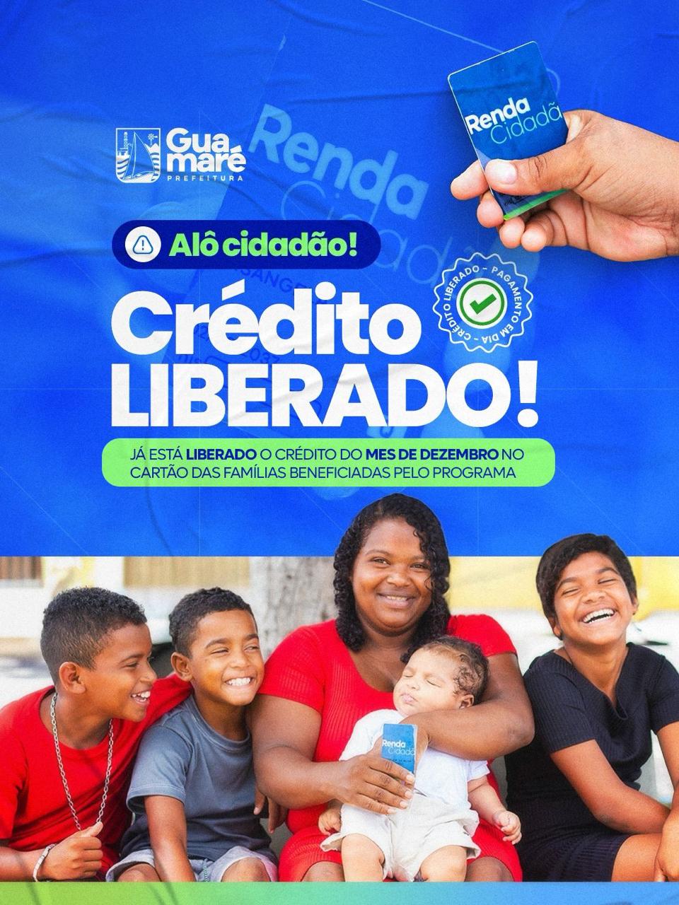 O Renda Cidadã já está na conta! ✅