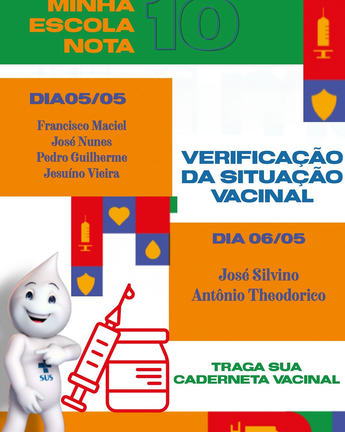Vai começar em Guamaré a campanha Minha Escola Nota 10 na vacinação! 💉