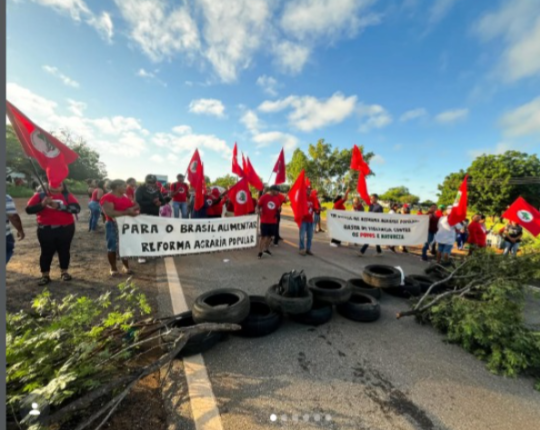 Estado: MST ocupa trecho da BR-406 no RN contra reintegração de posse em área da Embrapa e Emparn