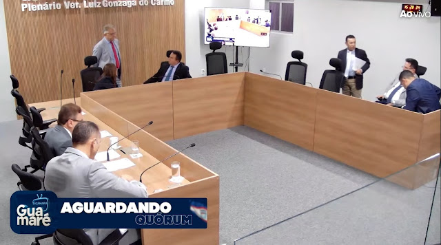 Não teve sessão na câmara de Guamaré por falta de quorum