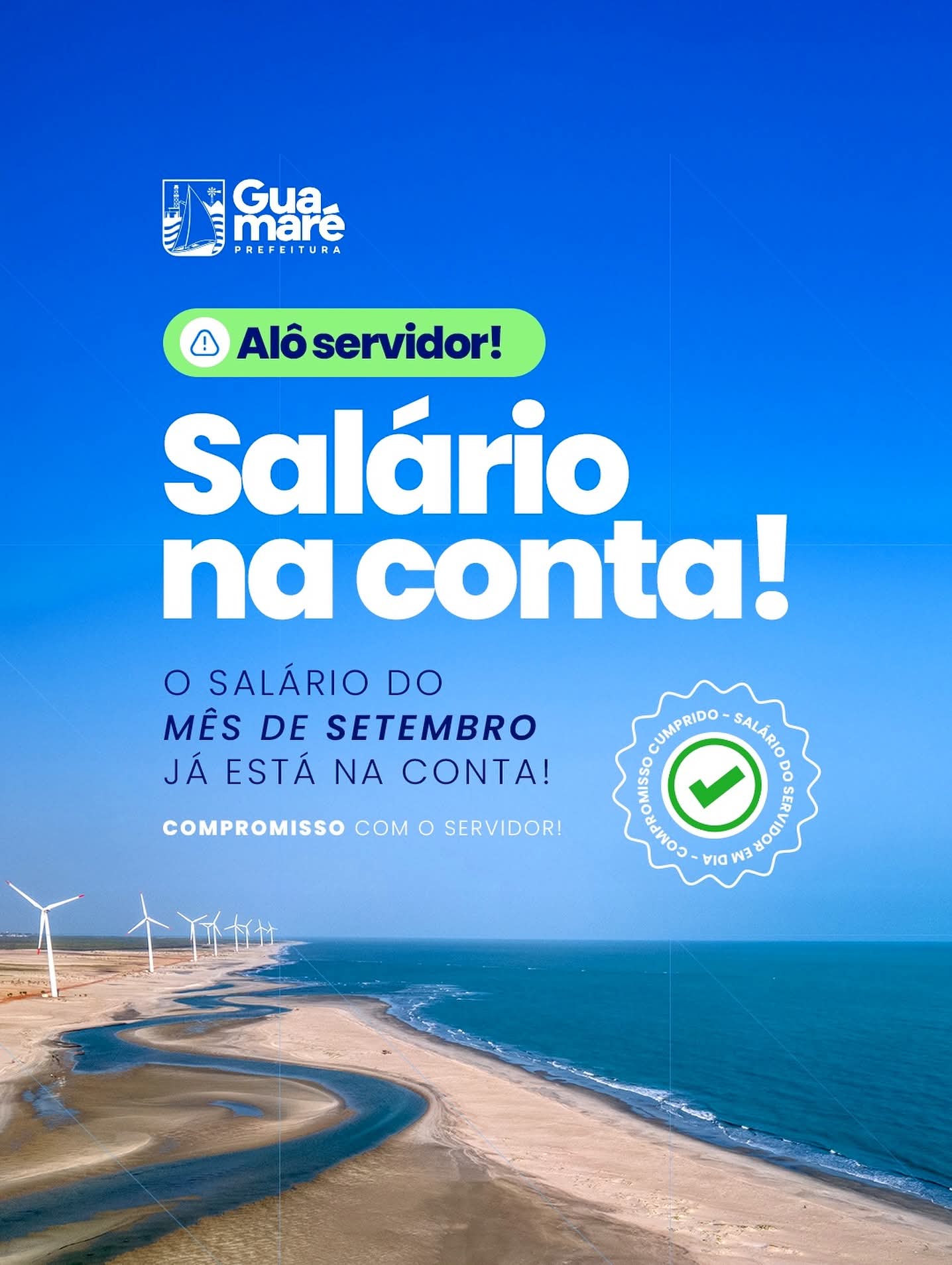 Gestão @HeliodoPovo Prefeitura Municipal De Guamaré pagando