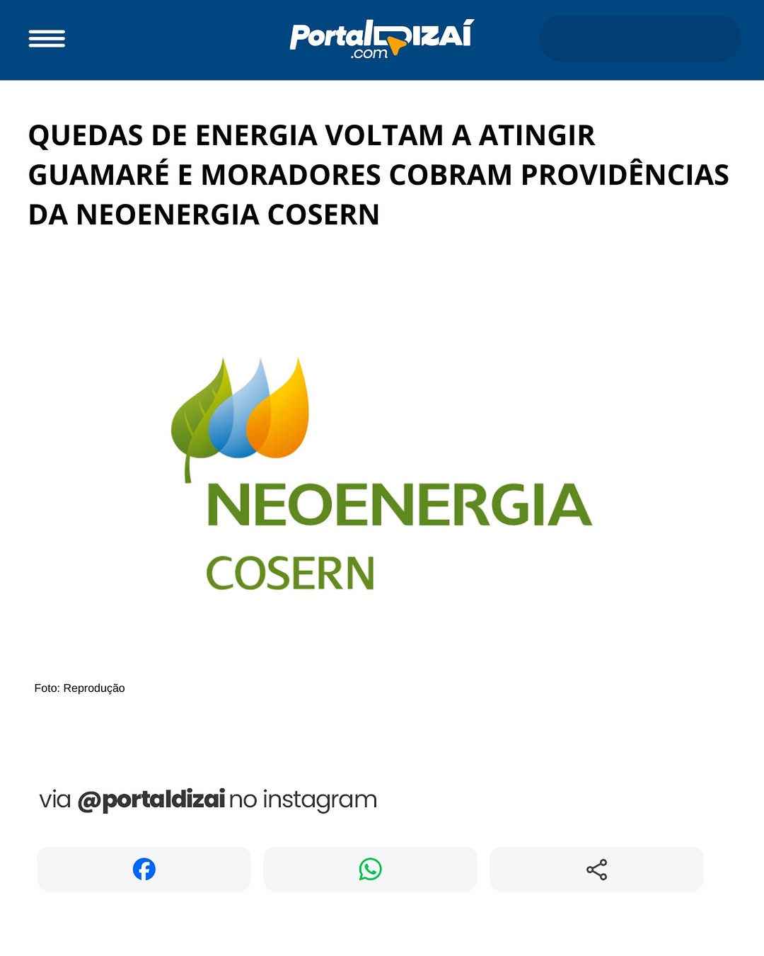 Morando de Guamaré Reclama Da Queda De Energia