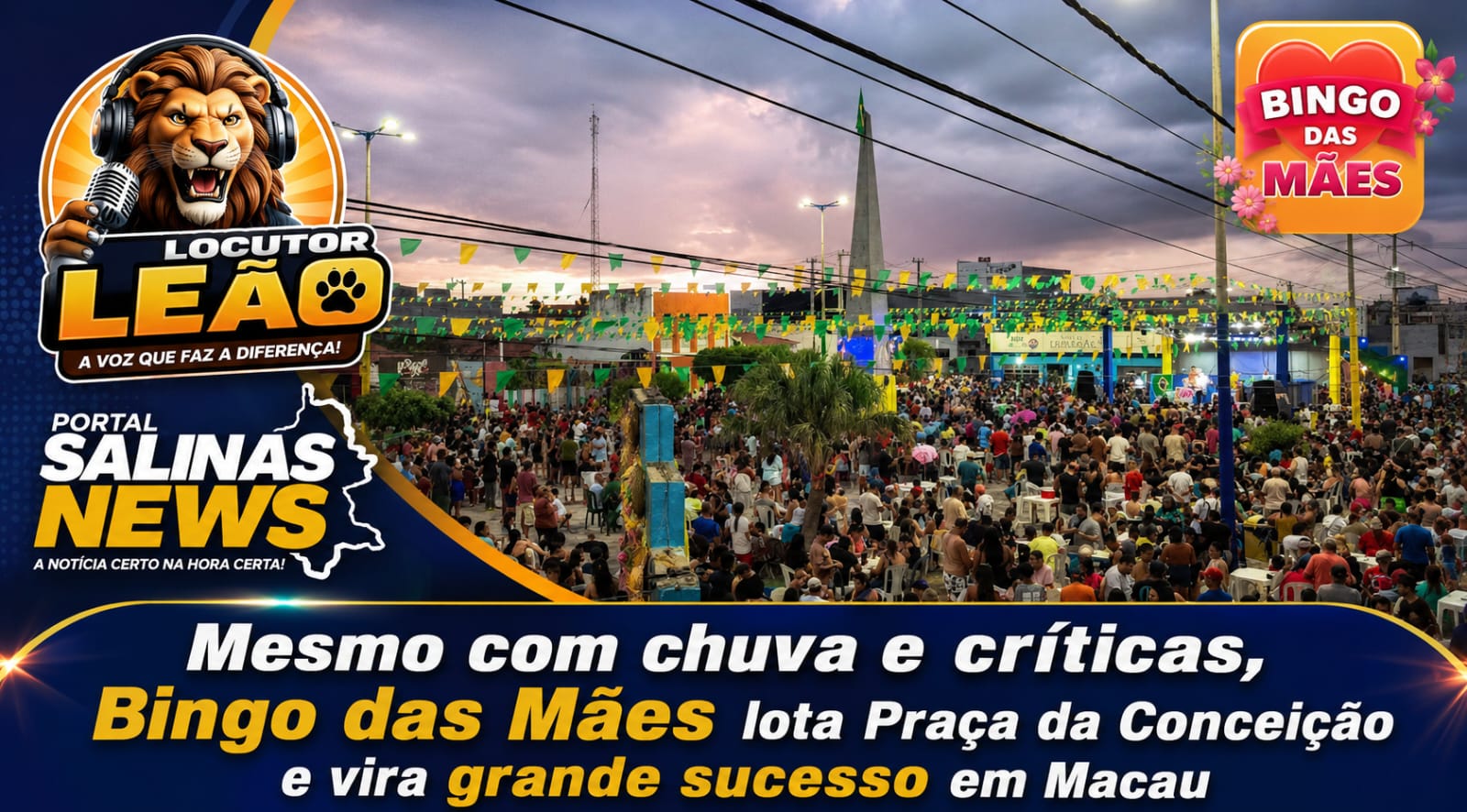Mesmo com chuva e críticas, Bingo das Mães lota Praça da Conceição e vira grande sucesso em Macau
