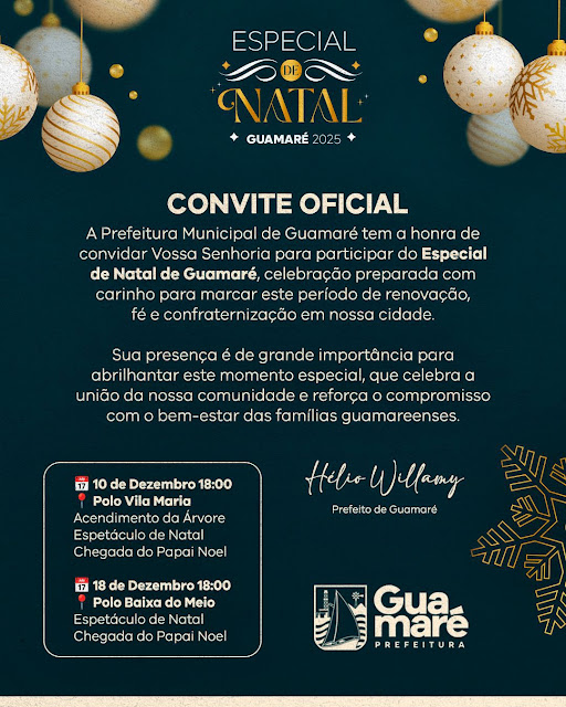 Guamaré se enfeita para receber o Natal — e você é nosso convidado especial!