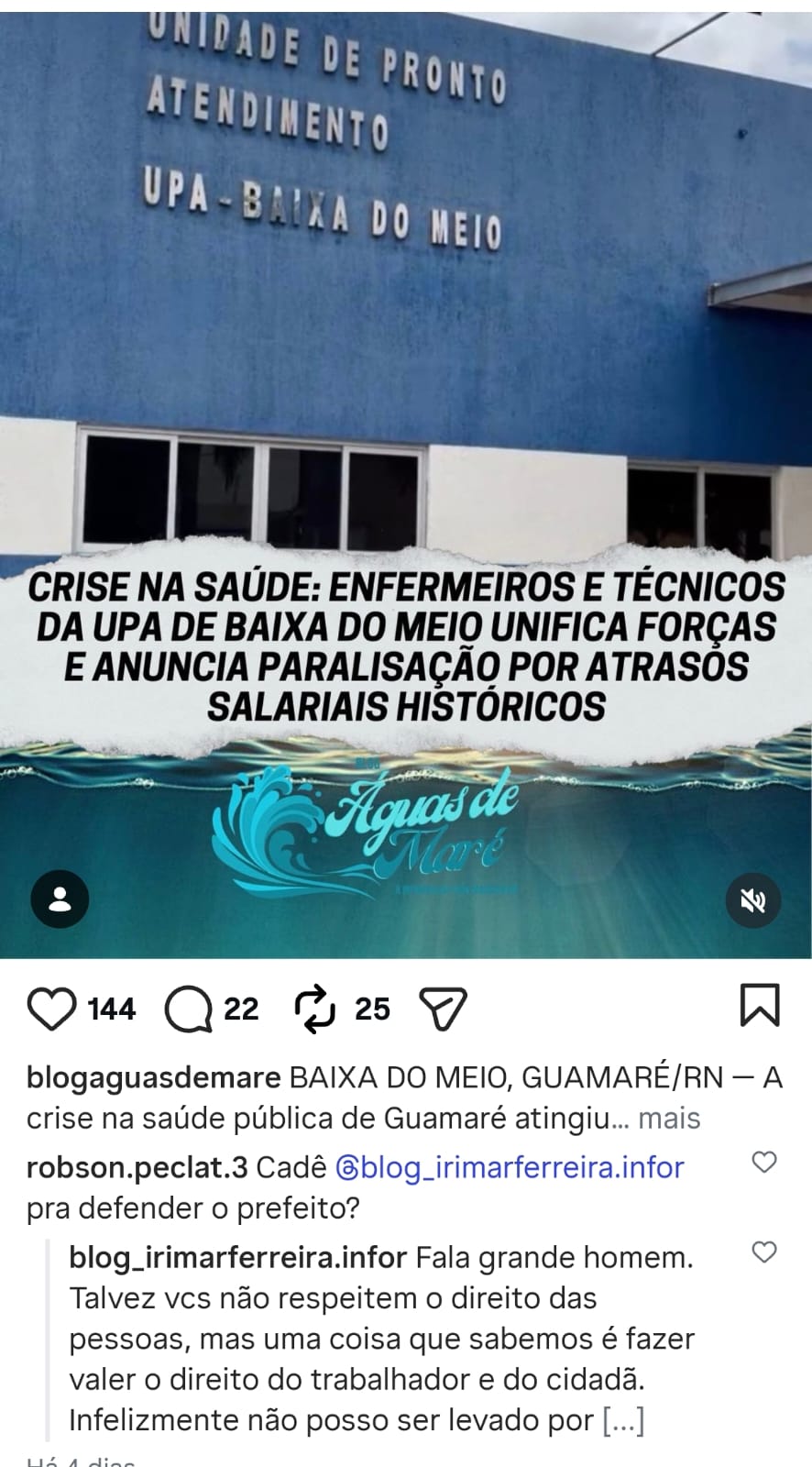 ​Precisamos esclarecer esse tipo de matéria totalmente viciada em montar fake News