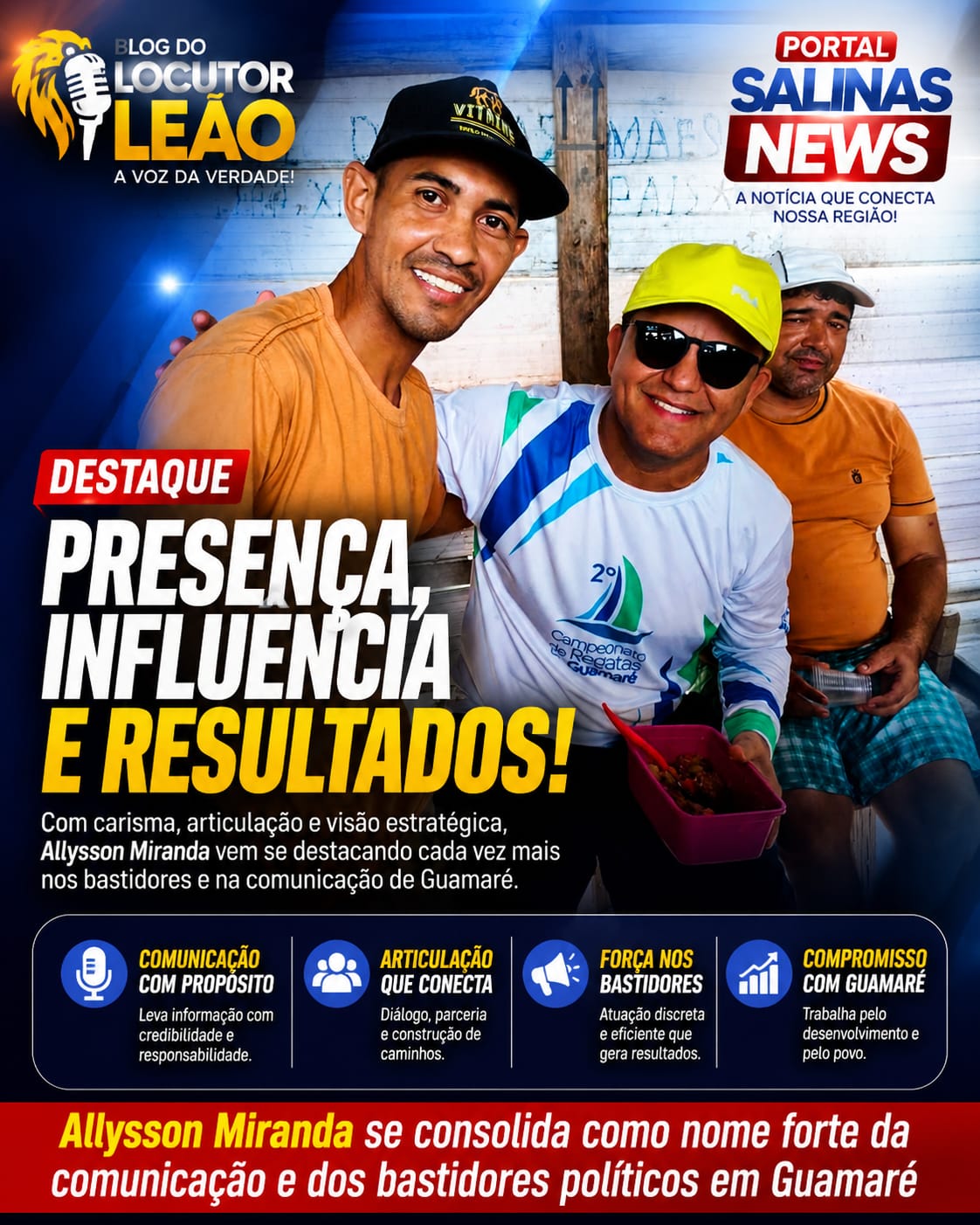 Allysson Miranda se consolida como nome forte da comunicação e dos bastidores políticos em Guamaré