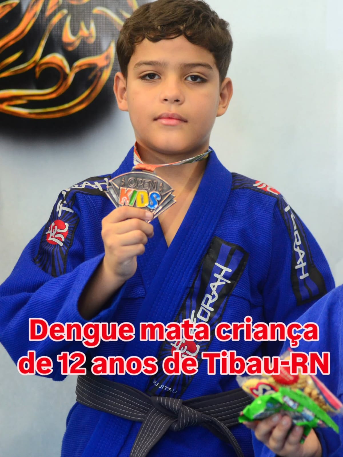 ​É com tristeza que recebemos a notícia da morte de  Ângelo Vitor de Aquino Souza, de 12 anos, de Tibau-RN