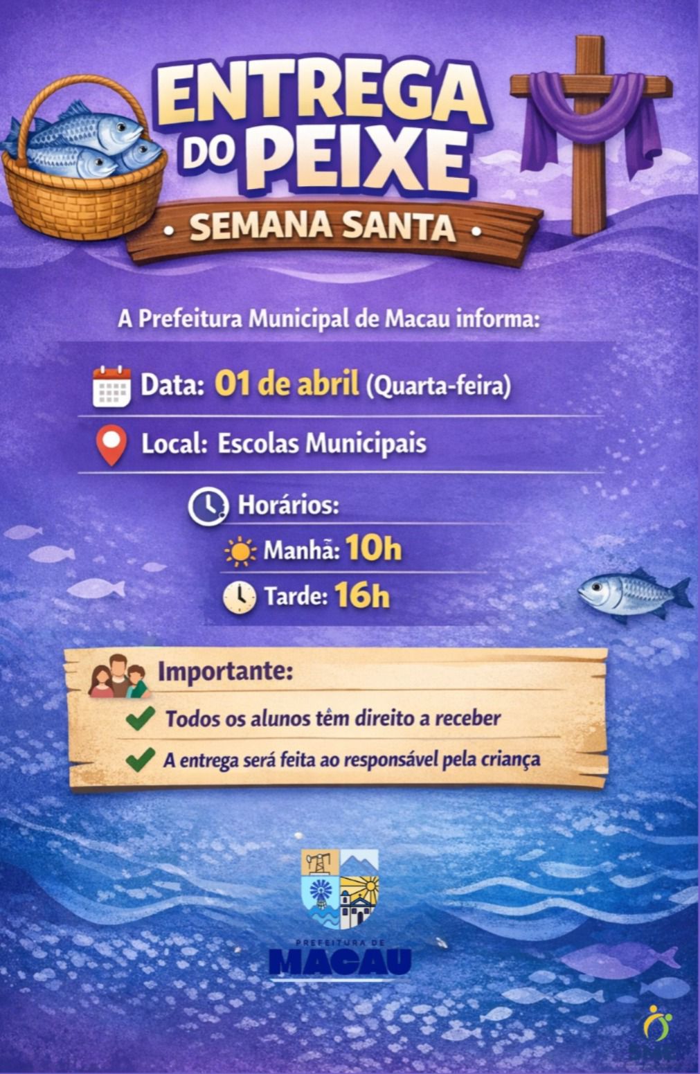 Macau distribui 15 toneladas de pescado e amplia ação social na Semana Santa